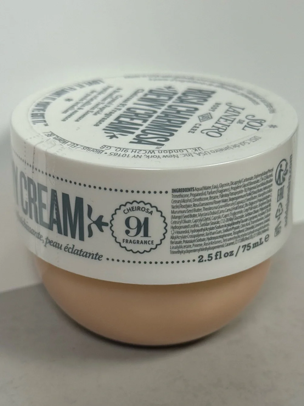 Sol de Janeiro Rosa Charmosa Dewy Cream - White & Peach Jar